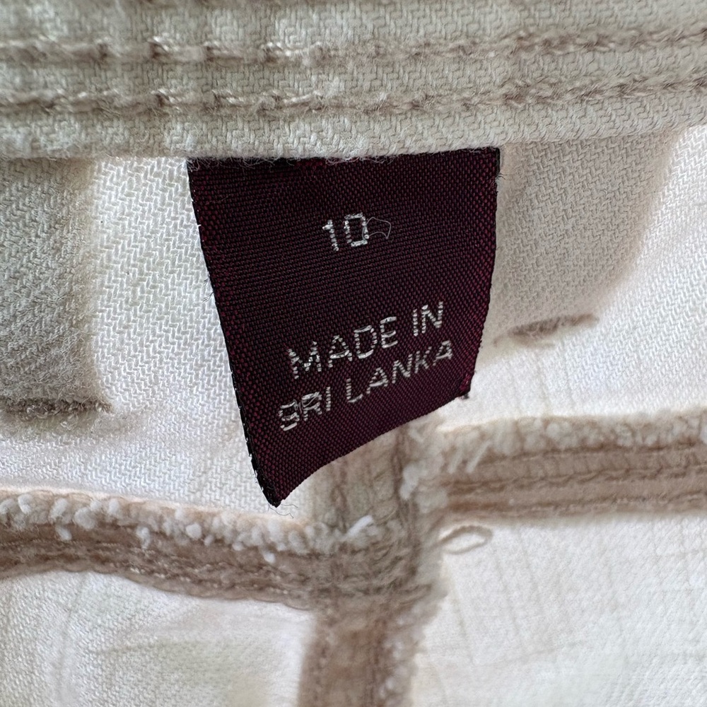 Gloria Vanderbilt Cream Cropped Jeans Women’s Sz 10 - Picture 3 of 7